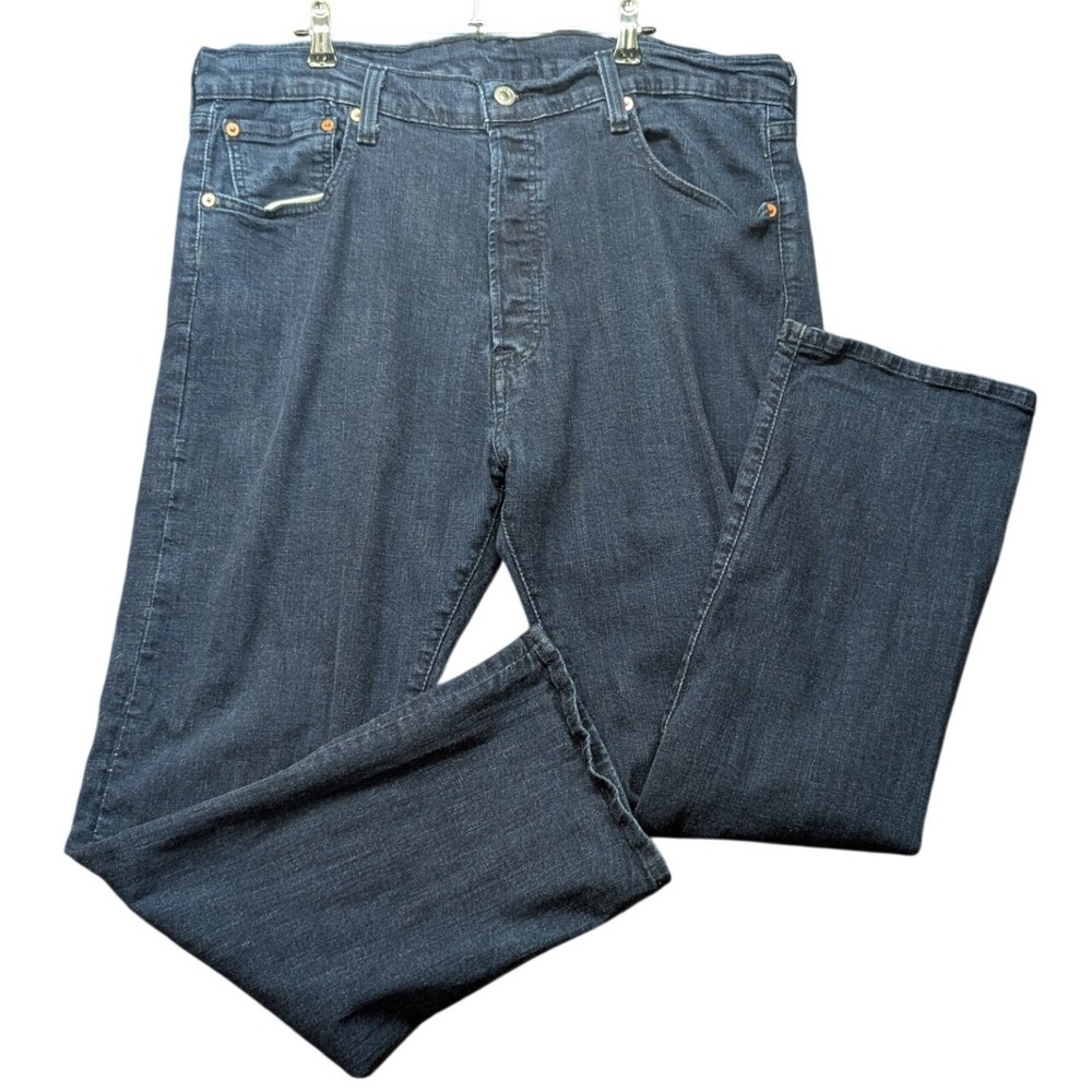Levi's Men's 501 Dark Wash Straight Leg Button‎ Fly Stretch Jeans 40x30